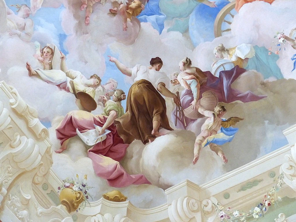 Unione della Fede e la Scienza - dettaglio3, Stift Altenburg Kaiserstiege